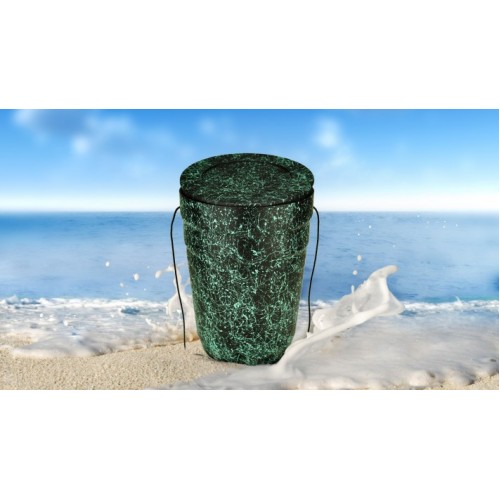 Black with Speckled Green Opal Cremation Ashes NatureURN - Creative Eco Friendly Funeral Products